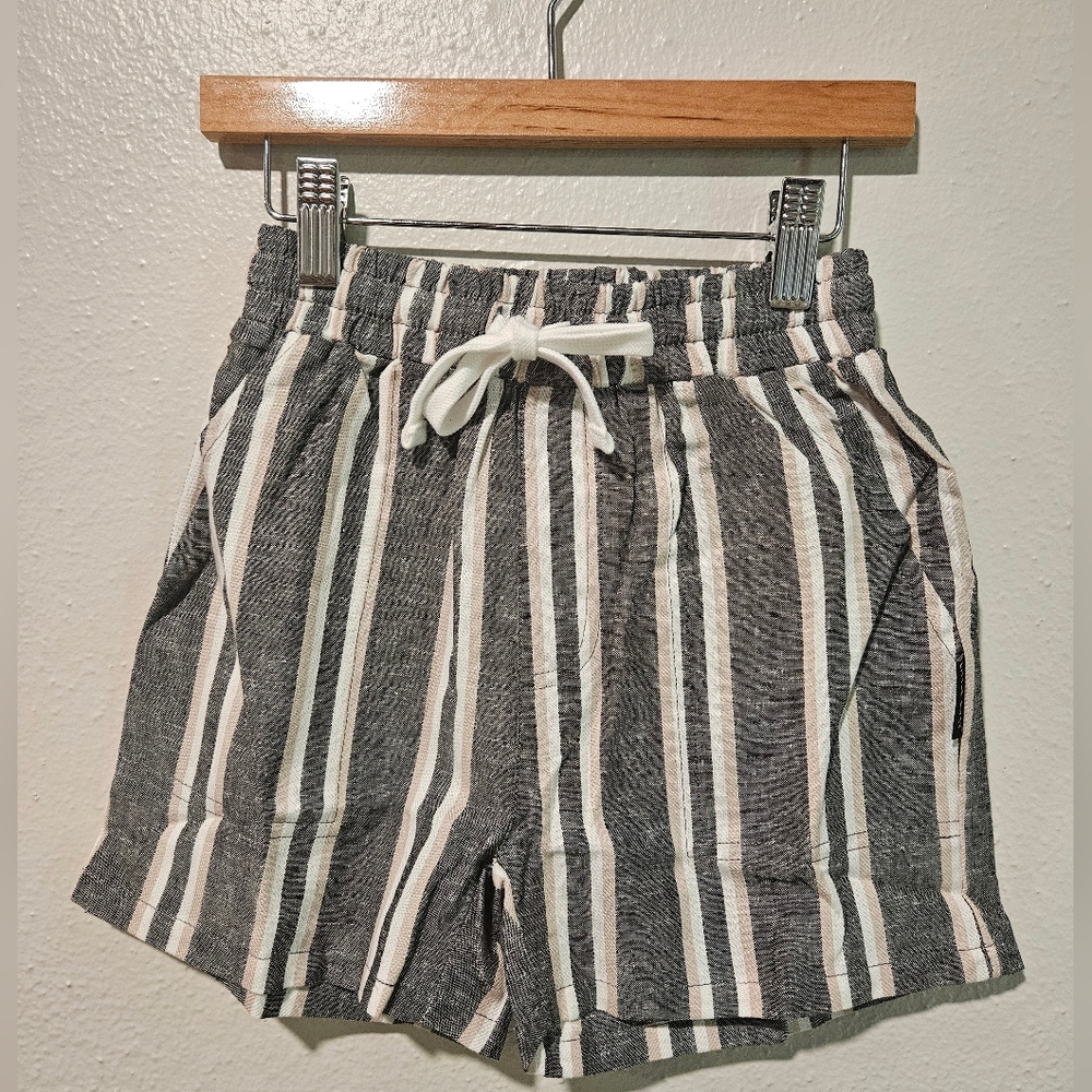 Little Bipsy Collection cotton/linen striped shorts size 7-8y